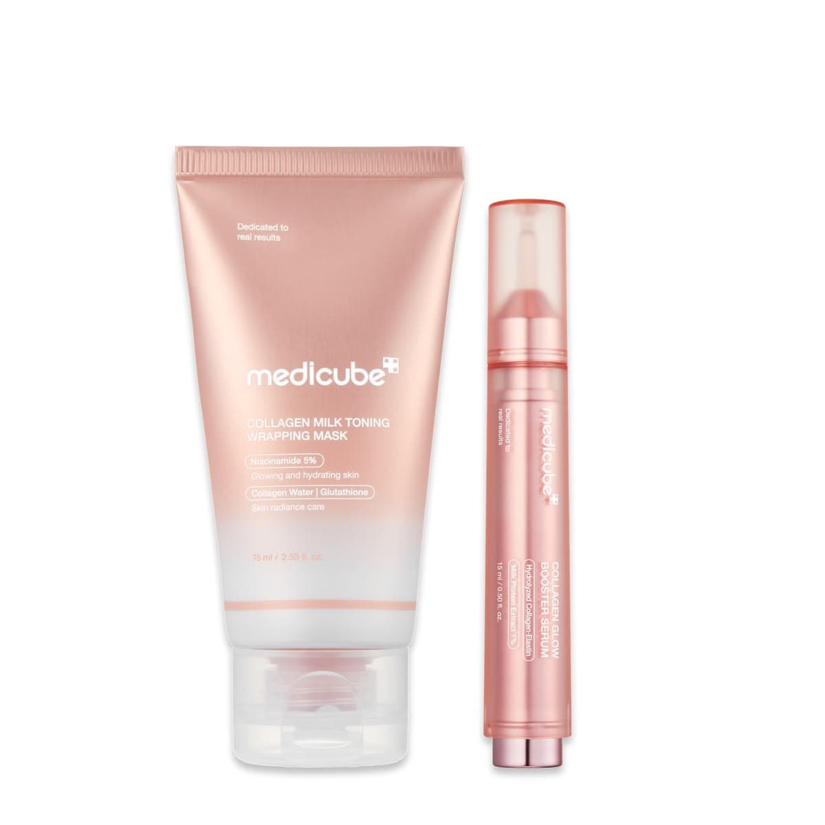 ثنائي الكولاجين للتفتيح والترطيب الفوري (Medicube Milk Toning & Booster)
